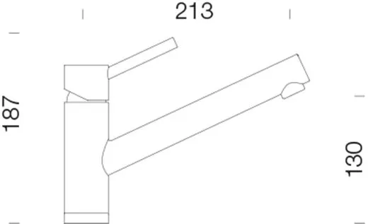 SCHOCK K�chenarmatur Altos-S Schwarz Einhebelmischer Oberfl�che: Cristadur� Farbe Puro mit Festauslauf 360� schwenkbarer Auslauf
