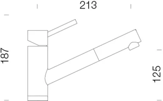 SCHOCK K�chenarmatur Altos-S Schwarz Einhebelmischer Oberfl�che: Cristadur� Farbe mit Zugauslauf 120� schwenkbarer Auslauf