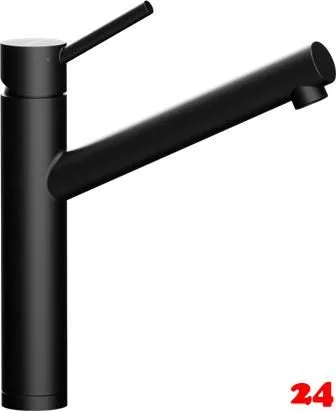 SCHOCK K�chenarmatur Altos Schwarz Einhebelmischer Oberfl�che: Cristadur� Farbe Puro mit Festauslauf 360� schwenkbarer Auslauf