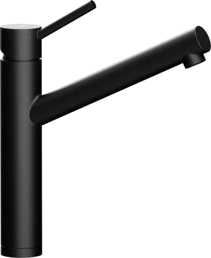 SCHOCK K�chenarmatur Altos Schwarz Einhebelmischer Oberfl�che: Cristadur� Farbe Puro mit Festauslauf 360� schwenkbarer Auslauf
