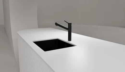 SCHOCK K�chenarmatur Altos Schwarz Einhebelmischer Oberfl�che: Cristadur� Farbe Puro mit Festauslauf 360� schwenkbarer Auslauf