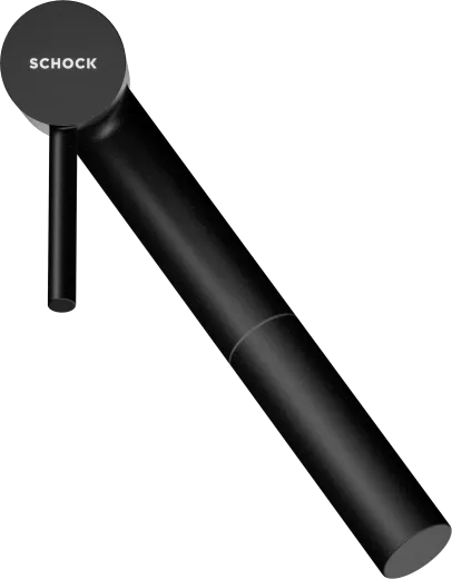 SCHOCK K�chenarmatur Altos Schwarz-SB Einhebelmischer Oberfl�che: Cristadur� Farbe Puro mit Zugauslauf 120� schwenkbarer Auslauf
