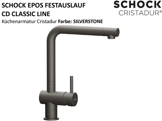 SCHOCK K�chenarmatur Epos Cristadur� Classic Line Einhebelmischer Festauslauf 360� schwenkbarer Auslauf