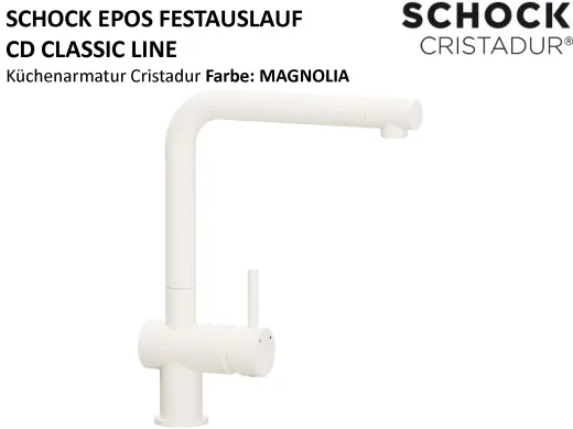 SCHOCK K�chenarmatur Epos Cristadur� Classic Line Einhebelmischer Festauslauf 360� schwenkbarer Auslauf