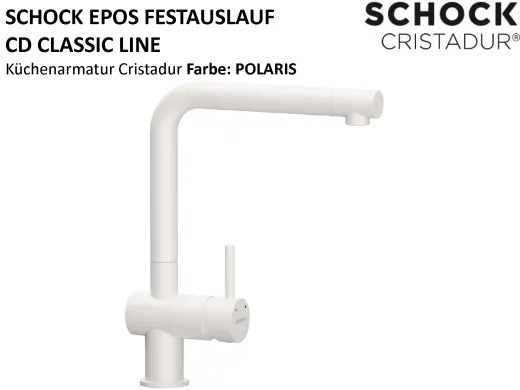 SCHOCK K�chenarmatur Epos Cristadur� Classic Line Einhebelmischer Festauslauf 360� schwenkbarer Auslauf