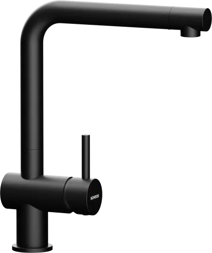 SCHOCK K�chenarmatur Epos Schwarz Einhebelmischer Oberfl�che: Cristadur� Farbe Puro mit Festauslauf 360� schwenkbarer Auslauf Niederdruck