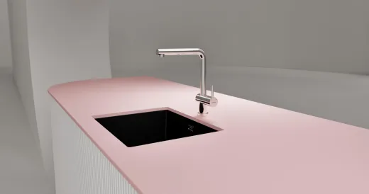 SCHOCK K�chenarmatur Epos W Chrom Einhebelmischer mit Festauslauf 360� schwenkbarer Auslauf Vorfenstermontage Niederdruck
