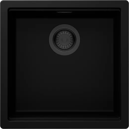 SCHOCK K�chensp�le Kiruna N-100 allBlack Cristadur� Nano-Granitsp�le Green Line mit Drehexcenter Black-Edition