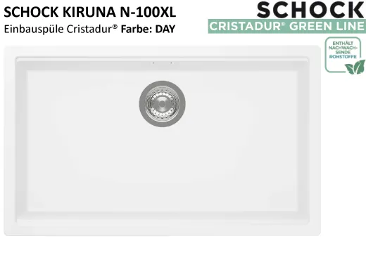 SCHOCK K�chensp�le Kiruna N-100XL Cristadur� Nano-Granitsp�le Green Line mit Drehexcenter
