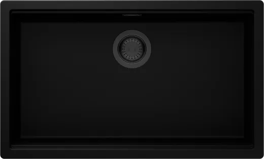 SCHOCK K�chensp�le Kiruna N-100XL-U allBlack Cristadur� Nano-Granitsp�le / Unterbausp�le Green Line mit Drehexcenter Black-Edition