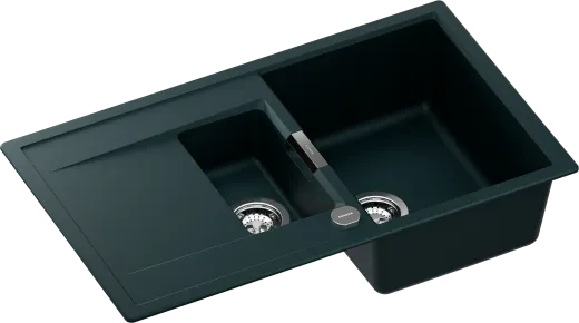SCHOCK K�chensp�le Mono D-150 Cristadur� Nano-Granitsp�le / Einbausp�le Green Line mit Drehexcenter