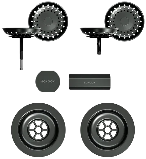 SCHOCK K�chensp�le Mono D-150 Cristadur� Nano-Granitsp�le / Einbausp�le Green Line mit Drehexcenter