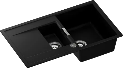 SCHOCK K�chensp�le Mono D-150 Cristadur� Nano-Granitsp�le / Einbausp�le Green Line mit Drehexcenter