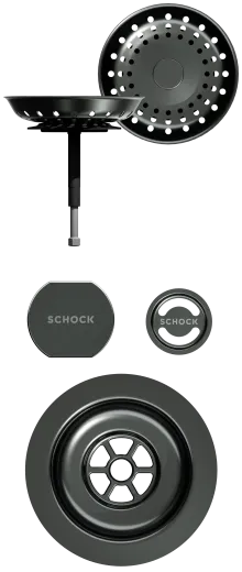 SCHOCK K�chensp�le Mono N-100 Cristadur� Nano-Granitsp�le / Einbausp�le Green Line mit Drehexcenter