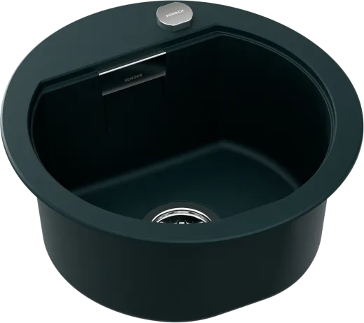 SCHOCK K�chensp�le Mono R-100 Cristadur� Nano-Granitsp�le / Runde Sp�le Green Line mit Drehexcenter