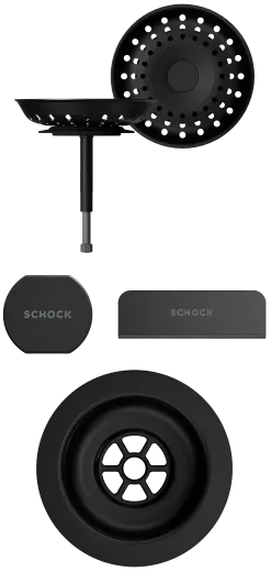 SCHOCK K�chensp�le Mono R-100 Cristadur� Nano-Granitsp�le / Runde Sp�le Green Line mit Drehexcenter