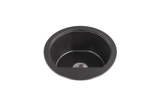 SCHOCK K�chensp�le Mono R-100 Cristadur� Nano-Granitsp�le / Runde Sp�le Green Line mit Drehexcenter