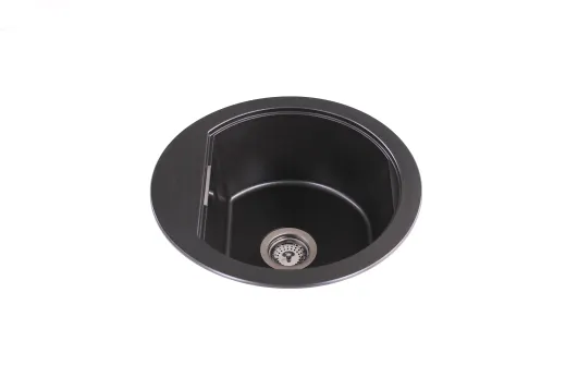 SCHOCK K�chensp�le Mono R-100 Cristadur� Nano-Granitsp�le / Runde Sp�le Green Line mit Drehexcenter