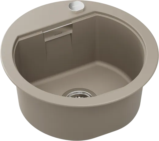 SCHOCK K�chensp�le Mono R-100 Cristadur� Nano-Granitsp�le / Runde Sp�le Green Line mit Drehexcenter