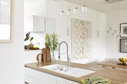 SCHOCK Kchensple Waterfall D-150 Cristadur Nano-Granitsple / Einbausple mit Drehknopfventil