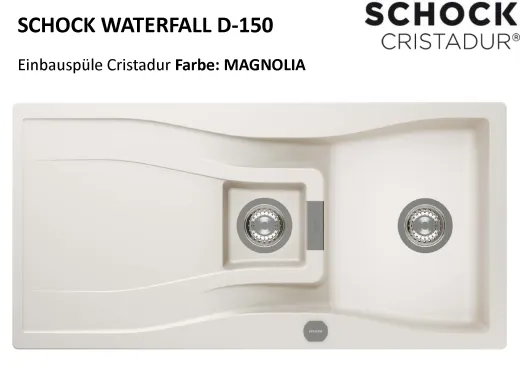 SCHOCK K�chensp�le Waterfall D-150 Cristadur� Nano-Granitsp�le / Einbausp�le mit Drehknopfventil