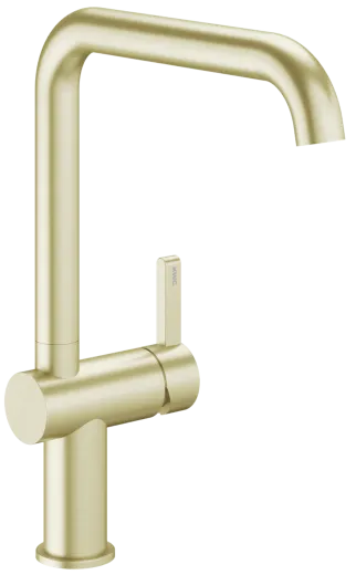 KWC K�chenarmatur Bevo E 10.531.012.775FL Einhebelmischer Brushed Gold PVD mit Festauslauf Griffposition rechts (3600018011)