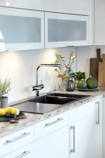 ✅*SCHOCK Kchensple Horizont D 150 Cristadur Nano-Granitsple / Einbausple Farbe Polaris mit Drehexcenter