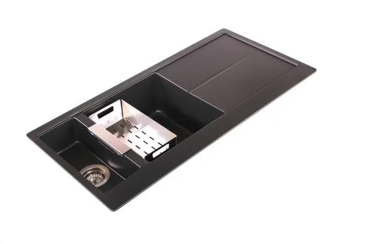 ✅*SCHOCK Kchensple Horizont D 150 Cristadur Nano-Granitsple / Einbausple Farbe Polaris mit Drehexcenter