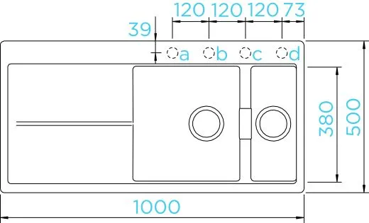 ✅*SCHOCK Kchensple Horizont D 150 Cristadur Nano-Granitsple / Einbausple Farbe Polaris mit Drehexcenter