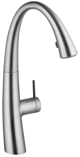 KWC K�chenarmatur Zoe 10.201.025.127FL Einhebelmischer Decor Steel mit Geschirrbrause und LEDShine ClickControl (3600015324)