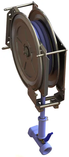 KWC KURI Schlauchaufroller automatisch Edelstahl Molkereidampfschlauch 10 Meter (100.195)