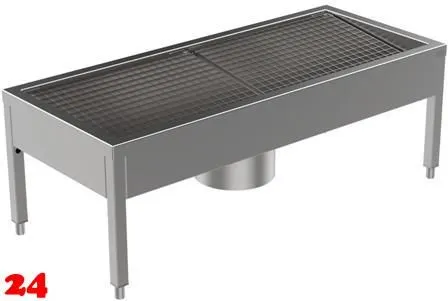 DREILICH Schuh-/ Stiefelreinigungsanlage 424SRA-1400 bodenstehend mit Schlammfangbeh�lter 2 Reinigungspl�tze (3507280007)