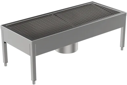 DREILICH Schuh-/ Stiefelreinigungsanlage 424SRA-1400 bodenstehend mit Schlammfangbeh�lter 2 Reinigungspl�tze (3507280007)