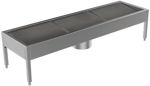 DREILICH Schuh-/ Stiefelreinigungsanlage 424SRA-2100 bodenstehend mit Schlammfangbeh�lter 3 Reinigungspl�tze (3507280008)