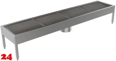 DREILICH Schuh-/ Stiefelreinigungsanlage 424SRA-2800 bodenstehend mit Schlammfangbeh�lter 4 Reinigungspl�tze (3507280009)