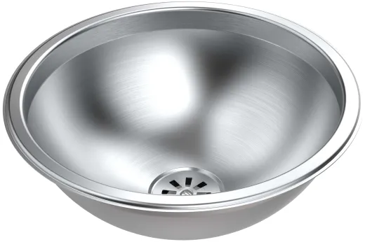 DREILICH Einbau-Waschbecken Pluto 340M-O� Rundbecken Edelstahl matt geb�rstet ohne �berlauf (3502180005)