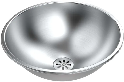 DREILICH Einbau-Waschbecken Pluto 390M-O� Rundbecken Edelstahl matt geb�rstet ohne �berlauf (3502180009)