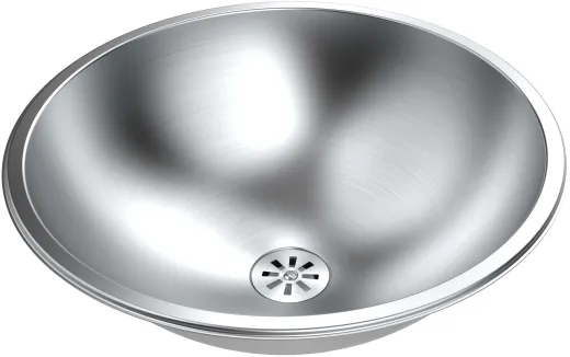 DREILICH Einbau-Waschbecken Neptun II 400IIM-O� Rundbecken Edelstahl matt geb�rstet ohne �berlauf (3502180013)