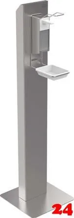 DREILICH Desinfektions�ule Serie: SD - Simple Design Edelstahl freistehend mit Spender 190-205EL 500 ml (3002140044)