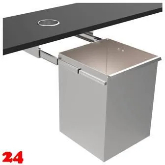 DREILICH Sirius II Abfallbeh�lter 9100400-3 ausfahrbar zur Untertischmontage ohne Einwurfh�lse Fassungsverm�gen ca. 120 Liter (2002080118)