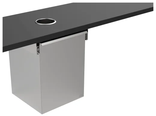DREILICH Sirius II Abfallbeh�lter 9100400-3 ausfahrbar zur Untertischmontage ohne Einwurfh�lse Fassungsverm�gen ca. 120 Liter (2002080118)