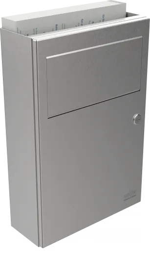 DREILICH Sirius II Hygiene-Abfallbeh�lter 9110105 zur Aufputz- oder Unterputzmontage mit Schwingklappe Fassungsverm�gen ca. 5,5 Liter (2002080027)