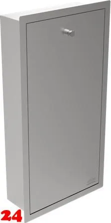 DREILICH Sirius II Hygiene-Abfallbeh�lter 9110108 zur verdeckten Unterputzmontage mit Klappt�r Fassungsverm�gen ca. 8 Liter (2002080111)
