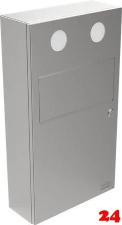 DREILICH Sirius II Hygiene-Abfallbeh�lter 9110107 zur Aufputz- oder Unterputzmontage mit Schwingklappe Fassungsverm�gen ca. 5,5 Liter (2002080041)