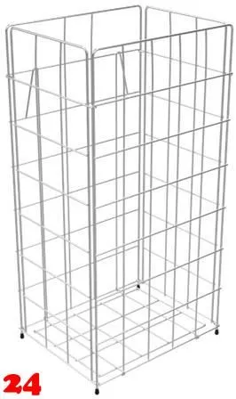 DREILICH Sirius II Drahtgitterkorb 9100401 Stahl mit PVC-wei� ummantelt zur Aufputzmontage oder freistehend Fassungsverm�gen ca. 50 Liter (2002080055)