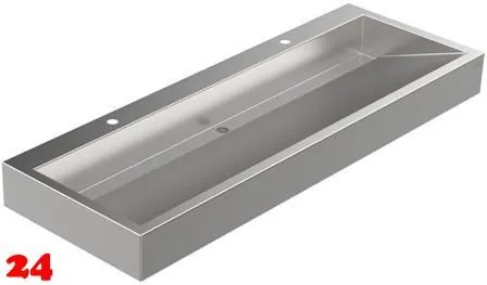 DREILICH Waschrinne 510HB-1600 mit Sch�rze und Hahnlochbank wandh�ngend geschwei�te Konstruktion L�nge 1600mm (3502180183)