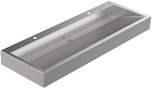 DREILICH Waschrinne 510HB-1600 mit Sch�rze und Hahnlochbank wandh�ngend geschwei�te Konstruktion L�nge 1600mm (3502180183)
