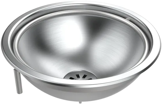 DREILICH Spuckbecken mit Sp�lring SA98O Rundbecken Edelstahl matt geb�rstet ohne �berlauf (3504180040)