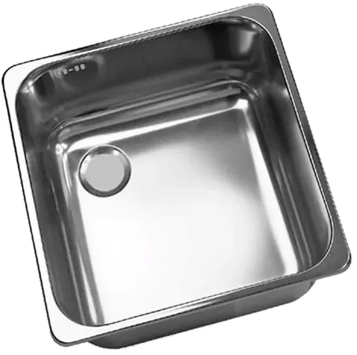 DREILICH Einbaubecken 612M-M� Edelstahl rechteckig mit �berlauf Au�en 356x356x200mm (3504180056)