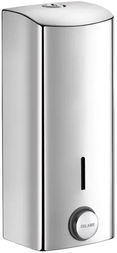 DELABIE Aquarotter Fl�ssigseifenspender 1 Liter Edelstahl hochglanzpoliert Aufputzmontage manueller Betrieb ohne Nachf�llmedien (510580)